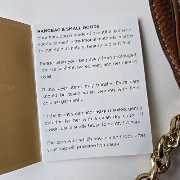 Michael Kors NEW Jet Set Pebbled Leather Mocha Brown Tan Tote Bag Gold Chain NWT - Picture 15 of 15